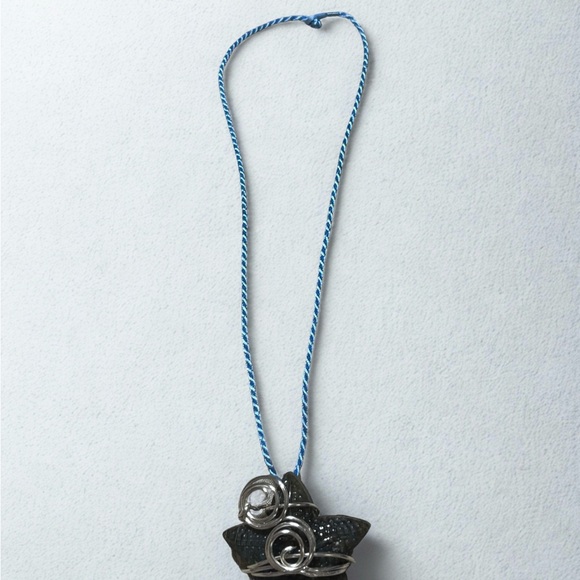 Wire Wrapped Blue Labradorite Starfish Pendant Necklace Handmade - Picture 3 of 3